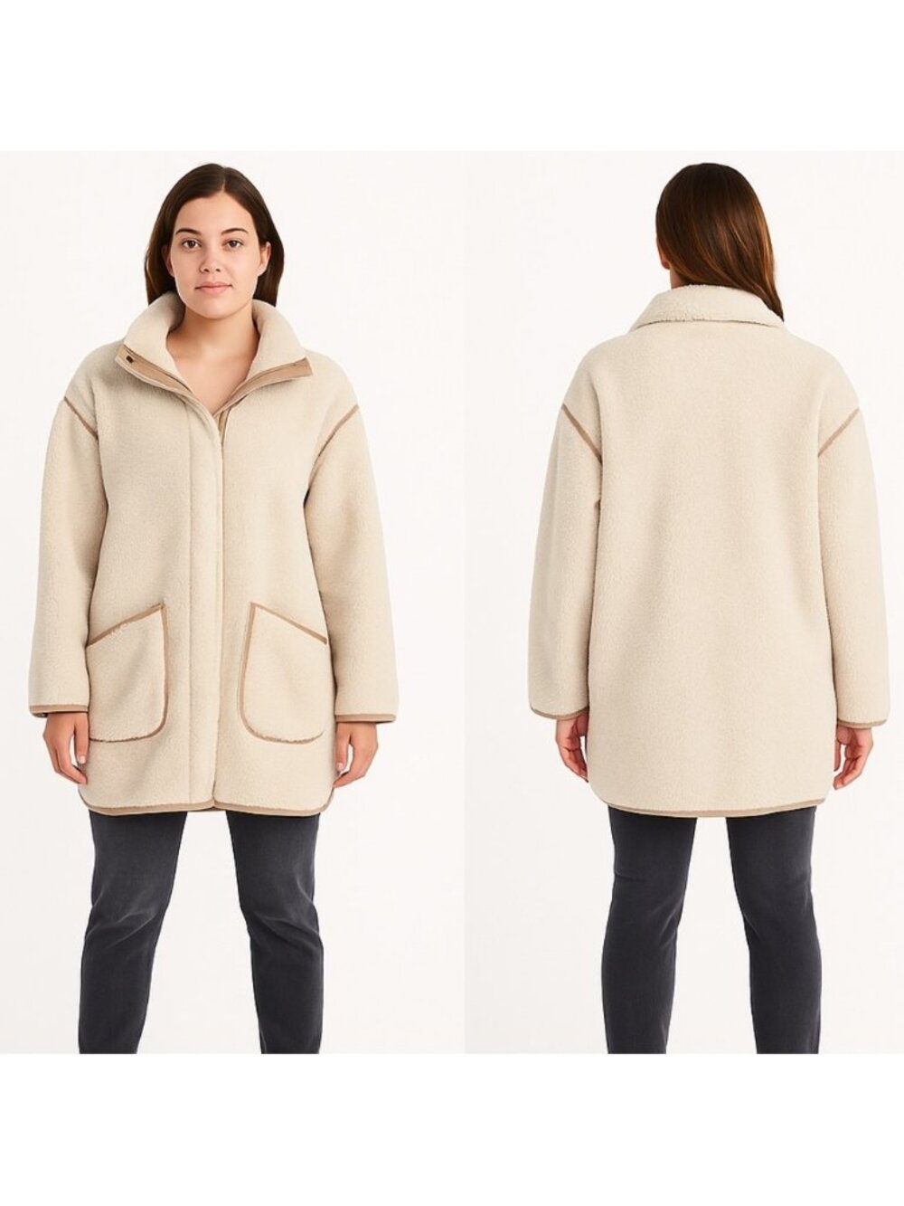 Abercrombie & Fitch Oversized Teddy Coat
